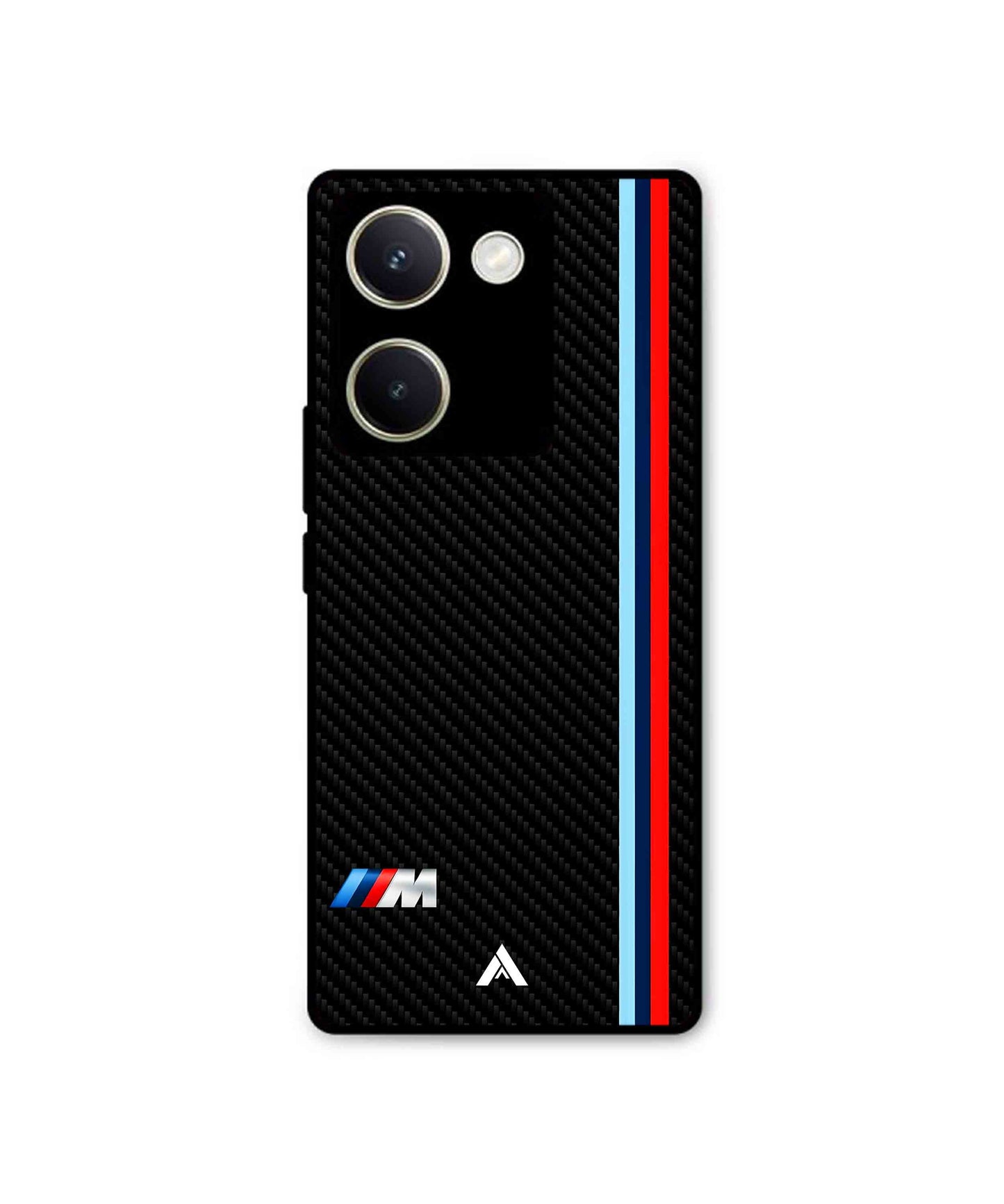 Bmw Carbon Fiber Car Logo 1 Metal Back Cover & Phone Case For Vivo Y300 Plus
