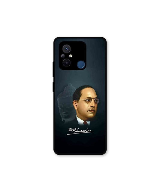 Dr. Bhimrao Ambedkar Metal Back Cover Phone Case for Poco C55 