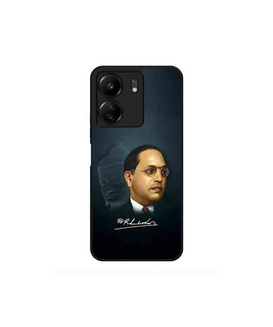 Dr. Bhimrao Ambedkar Metal Back Cover Phone Case for Poco C65 