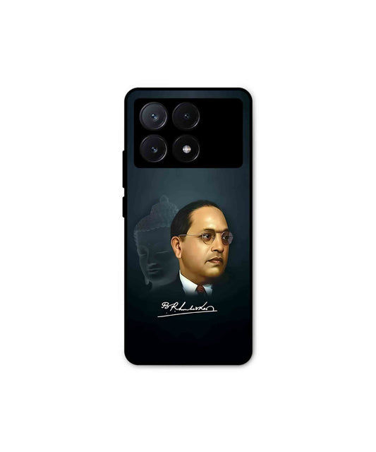 Dr. Bhimrao Ambedkar Metal Back Cover Phone Case for Poco X6 Pro 