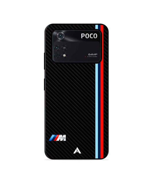 Bmw Premium Shockproof Metal Back Cover Case For Poco X4 Pro