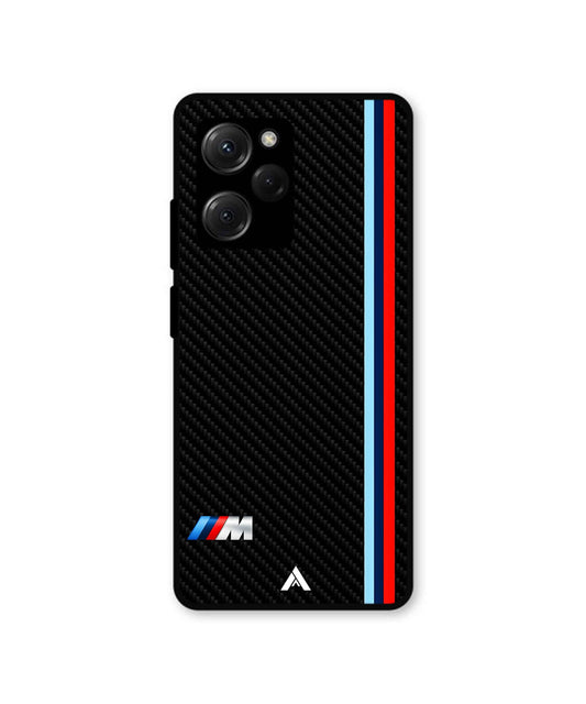 Bmw Premium Shockproof Metal Back Cover Case For Poco X5 Pro