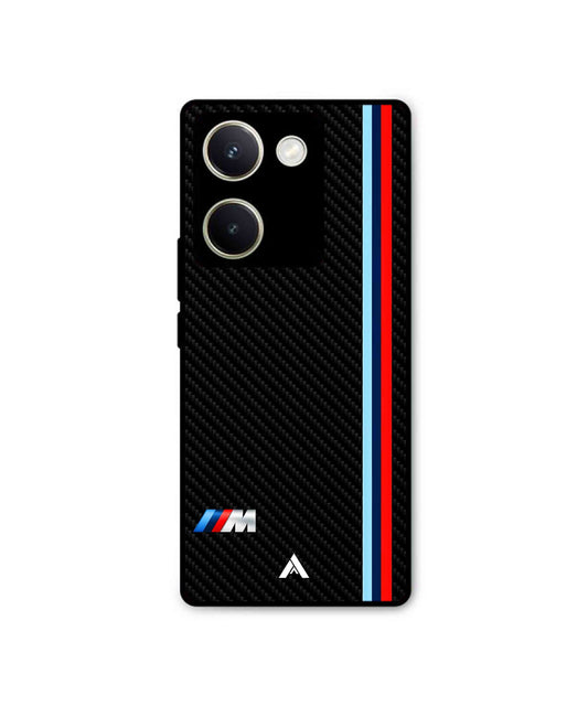 Bmw Carbon Fiber Car Logo 1 Metal Back Cover & Phone Case For Vivo Y300 Plus