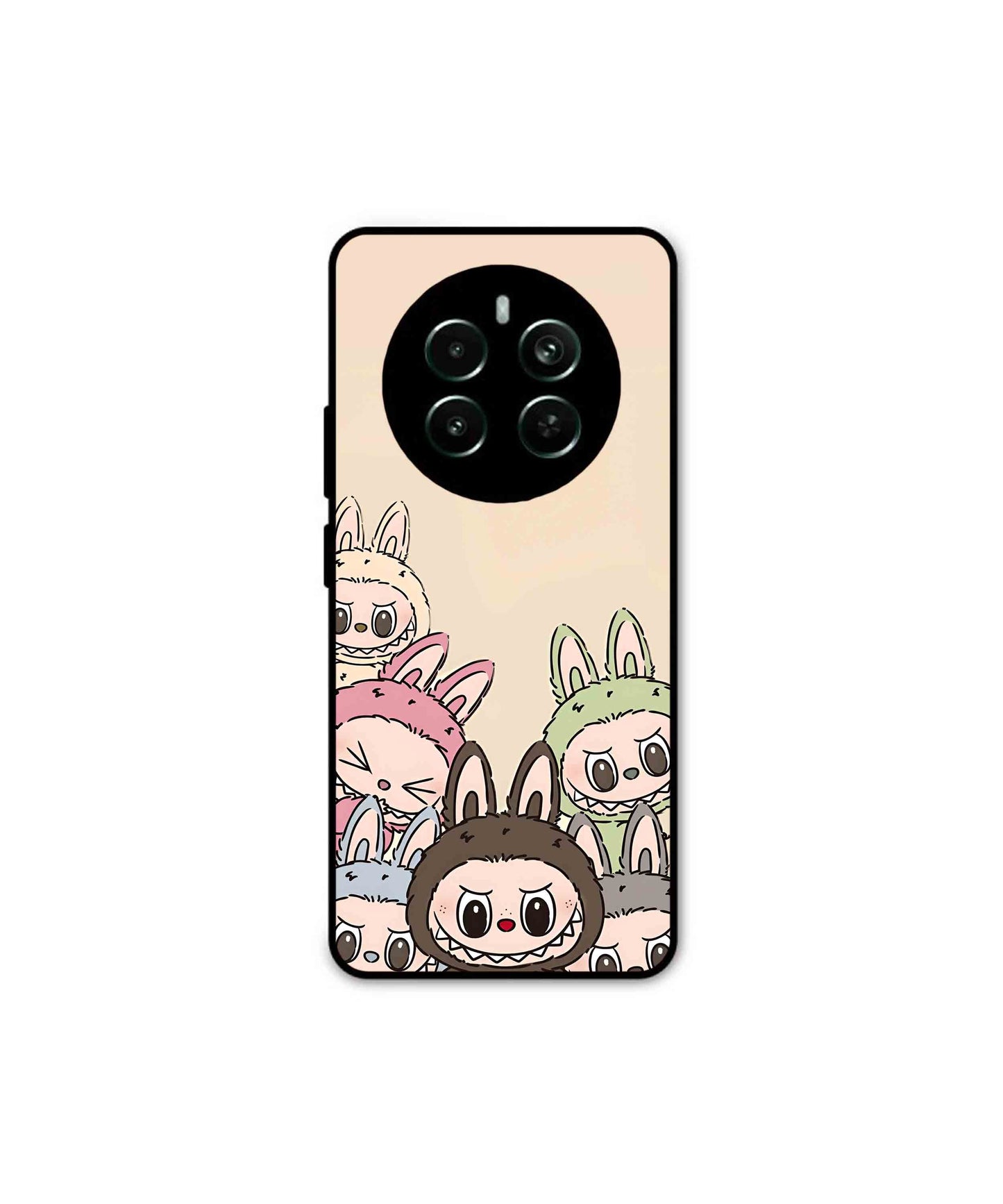 Zimomo Labubu Metal Back Cover Phone Case for Realme P1