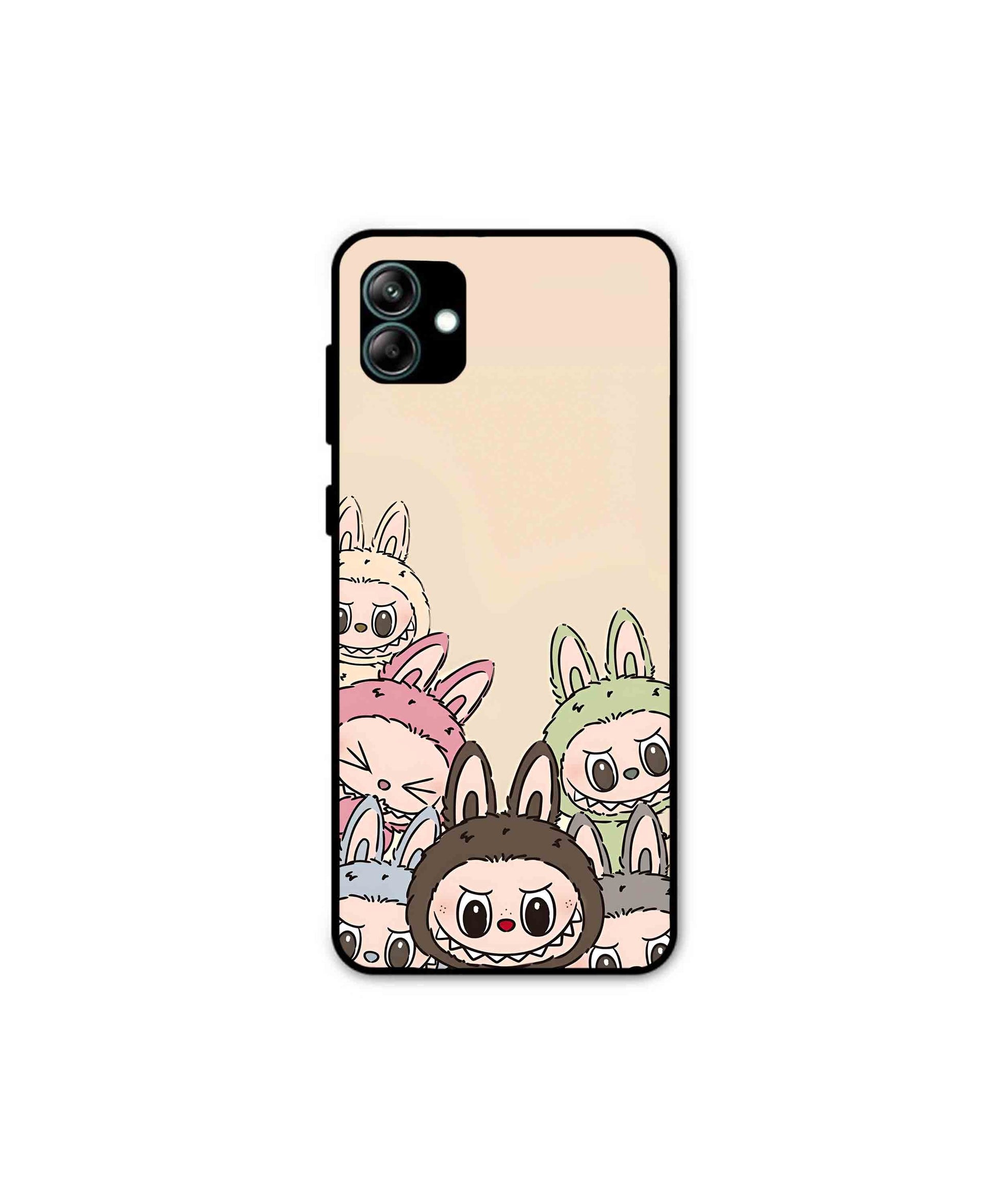 Zimomo Labubu Metal Back Cover Phone Case for Samsung Galaxy A04