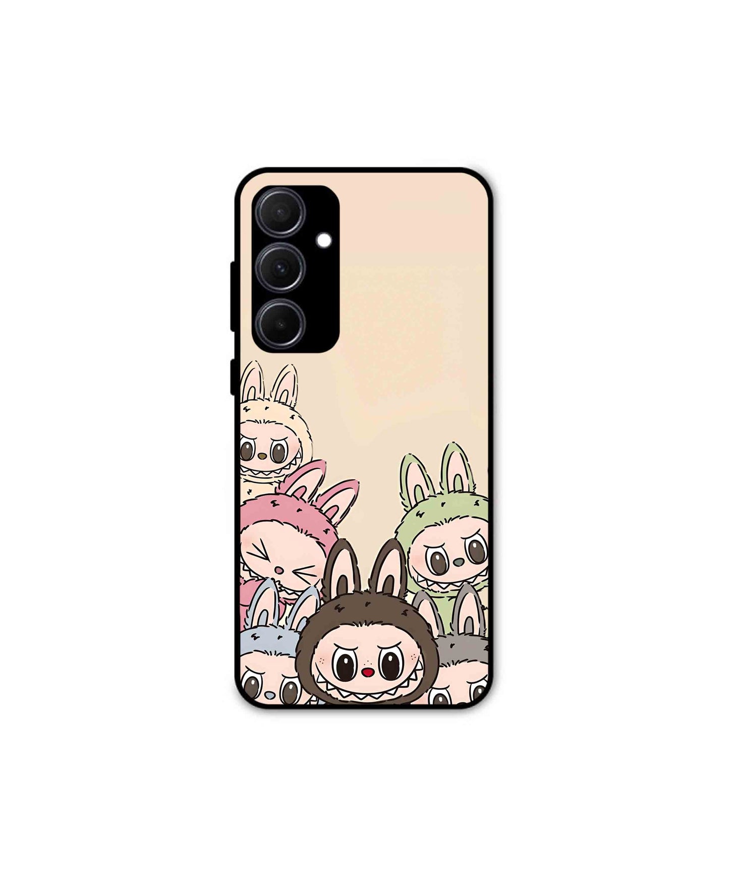 Zimomo Labubu Metal Back Cover Phone Case for Samsung Galaxy A35