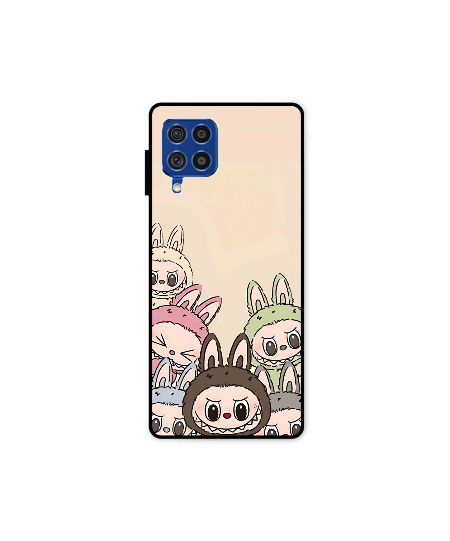 Zimomo Labubu Metal Back Cover Phone Case for Samsung Galaxy F62