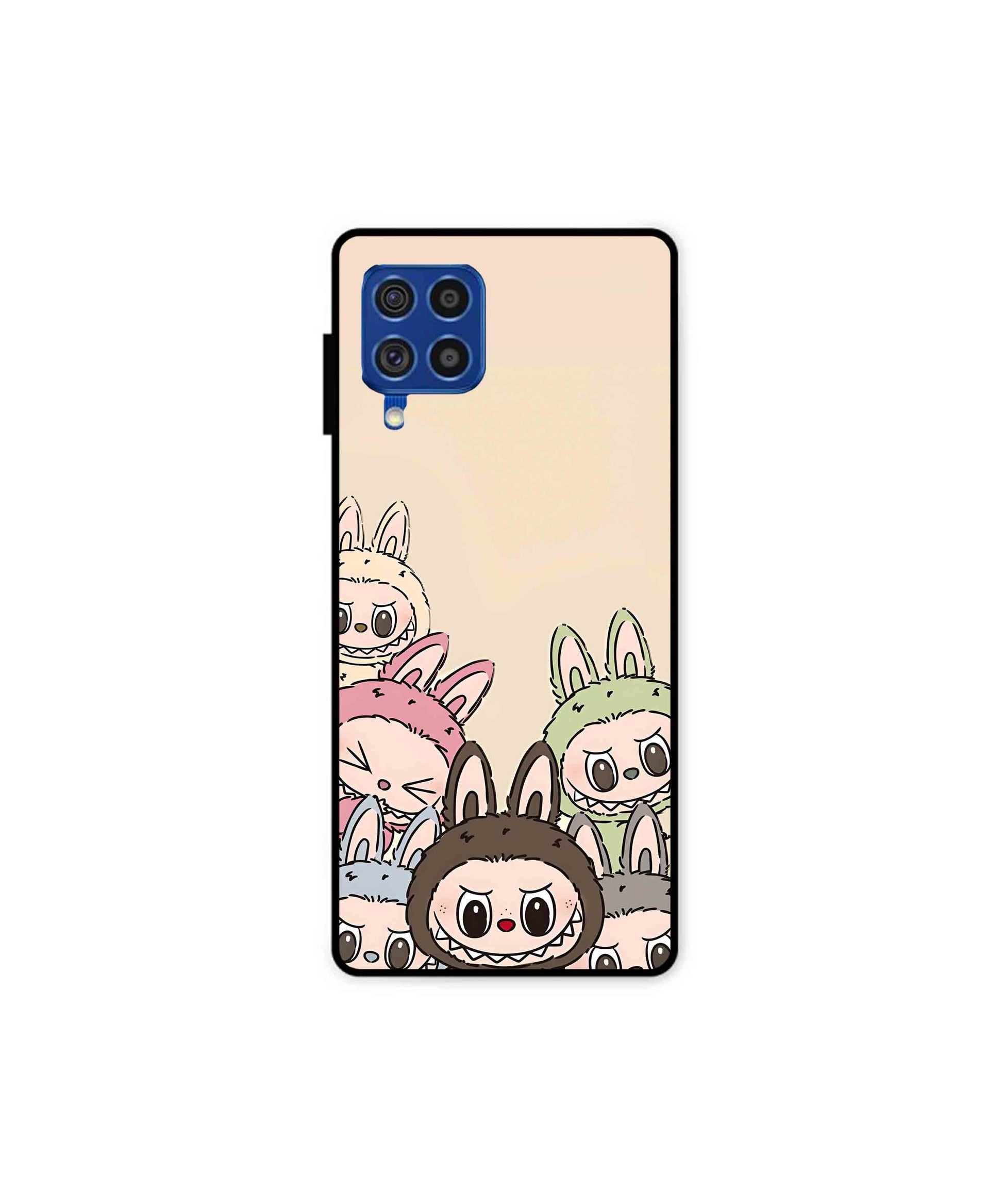 Zimomo Labubu Metal Back Cover Phone Case for Samsung Galaxy F62