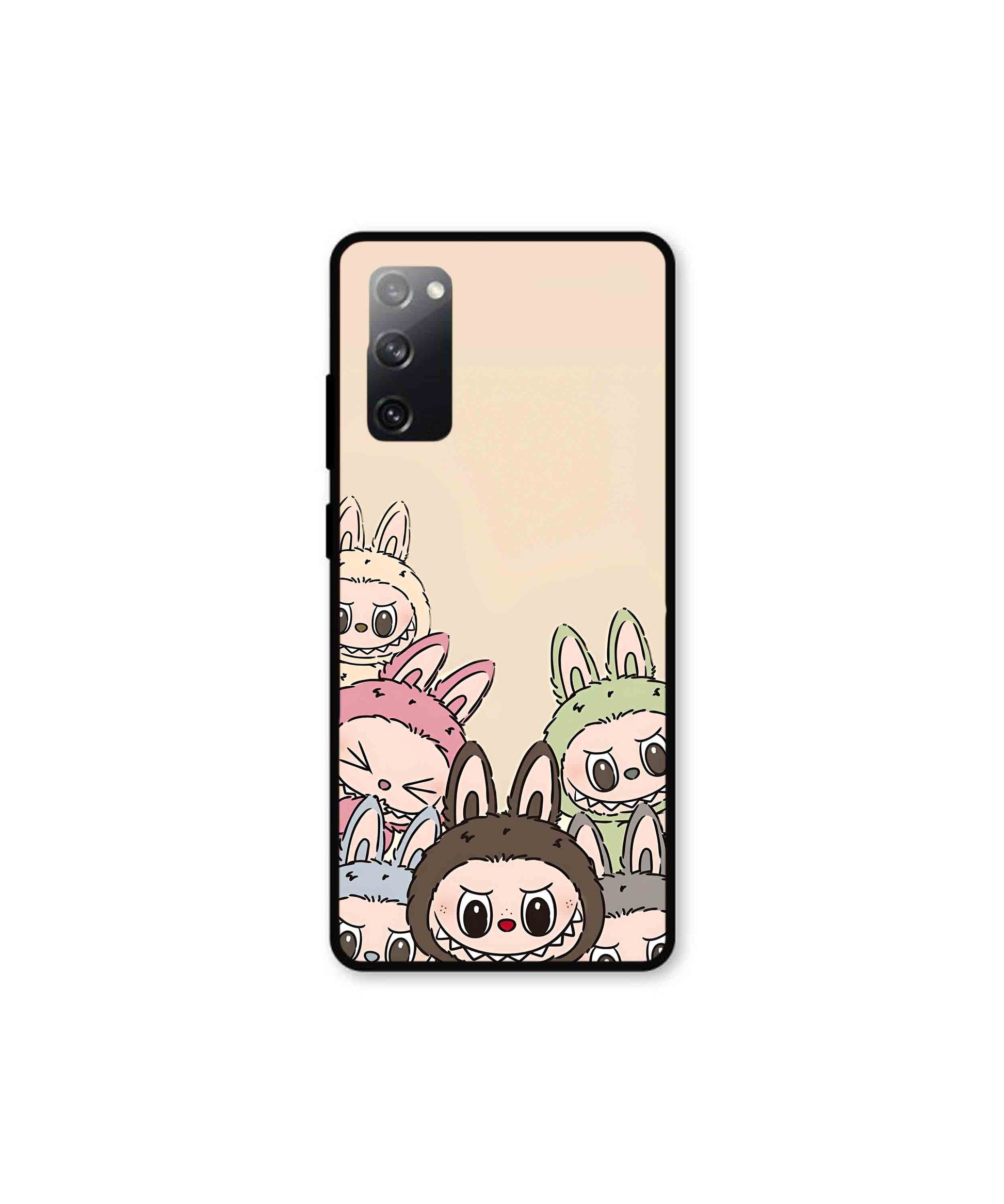 Zimomo Labubu Metal Back Cover Phone Case for Samsung Galaxy S20