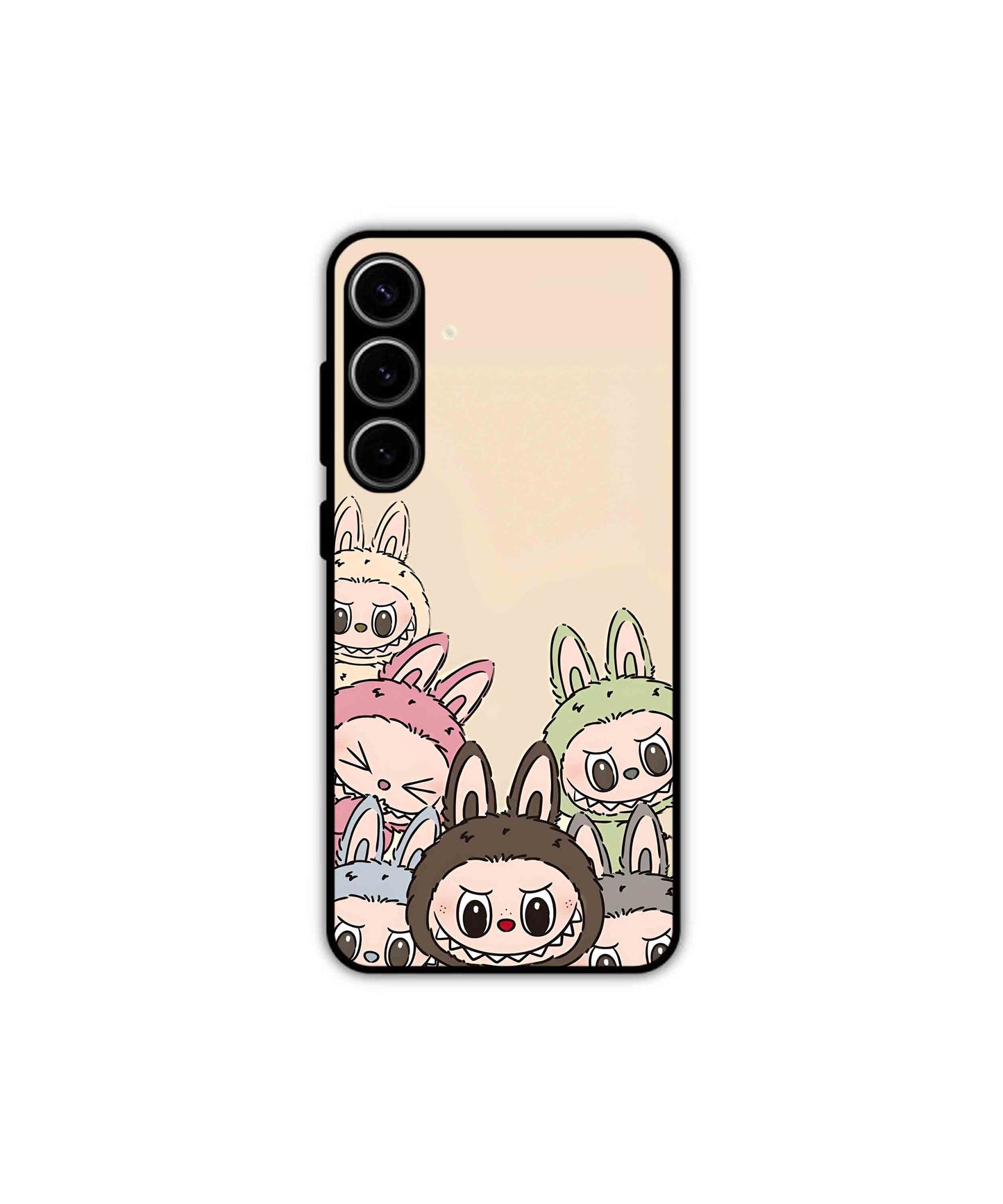 Zimomo Labubu Metal Back Cover Phone Case for Samsung Galaxy S23 Plus