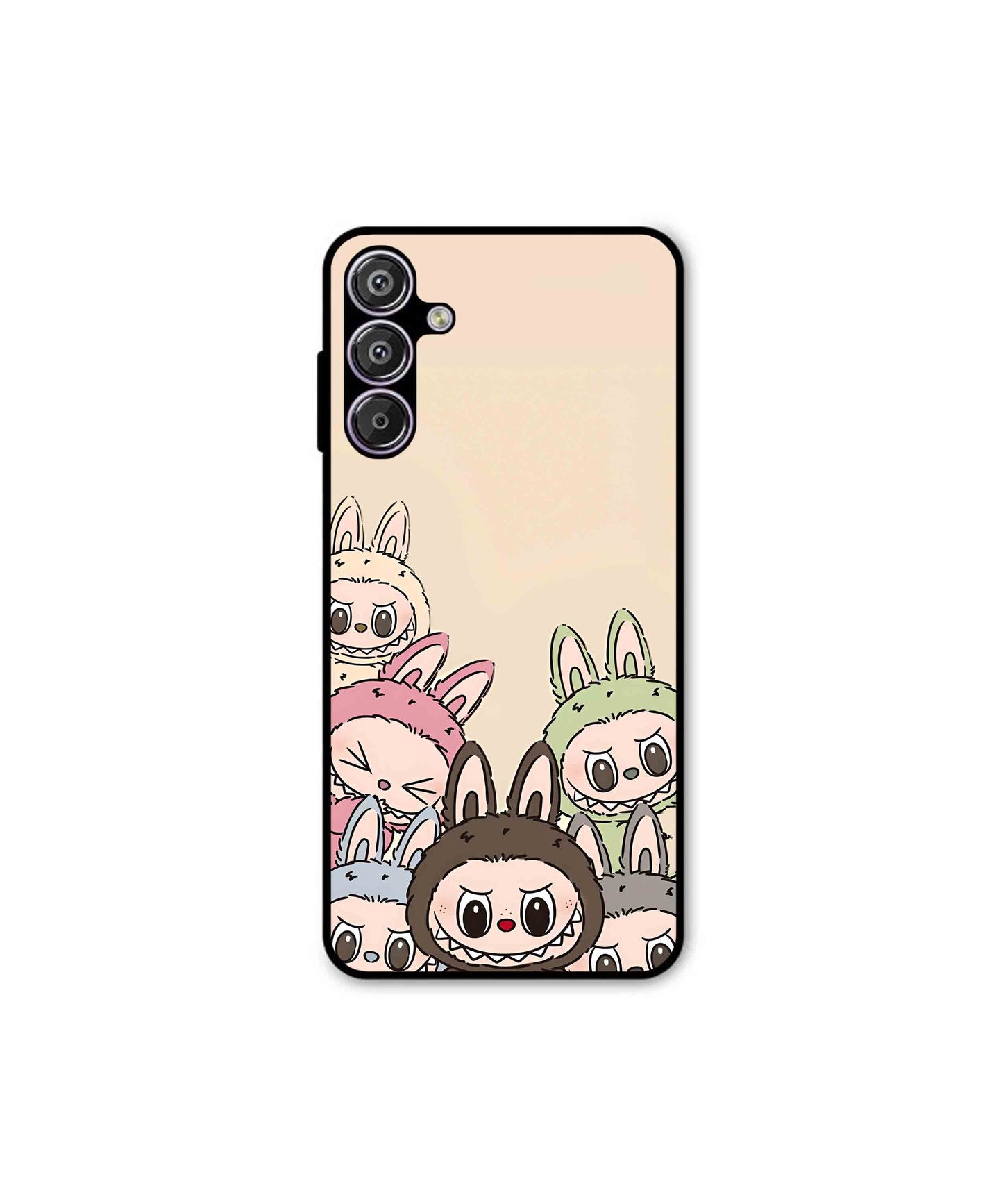 Zimomo Labubu Metal Back Cover Phone Case for Samsung Galaxy S25 Plus