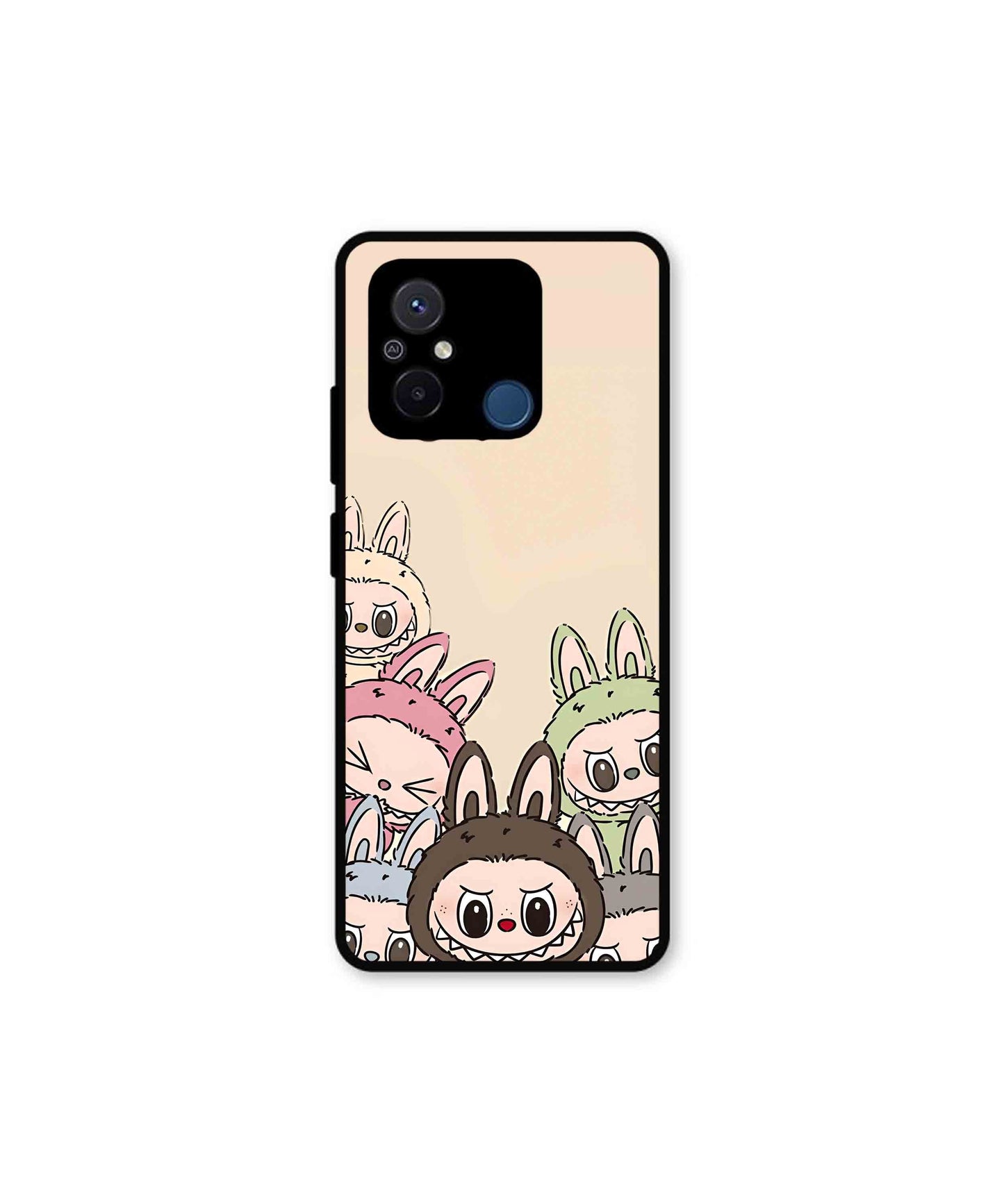 Zimomo Labubu Metal Back Cover Phone Case for Xiaomi Redmi 12C