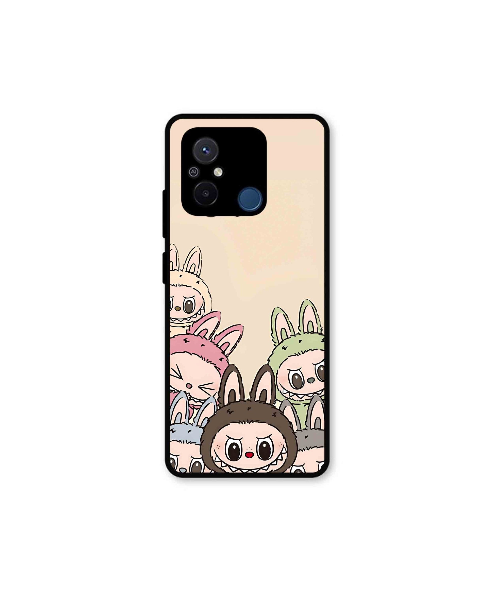 Zimomo Labubu Metal Back Cover Phone Case for Xiaomi Redmi 12C